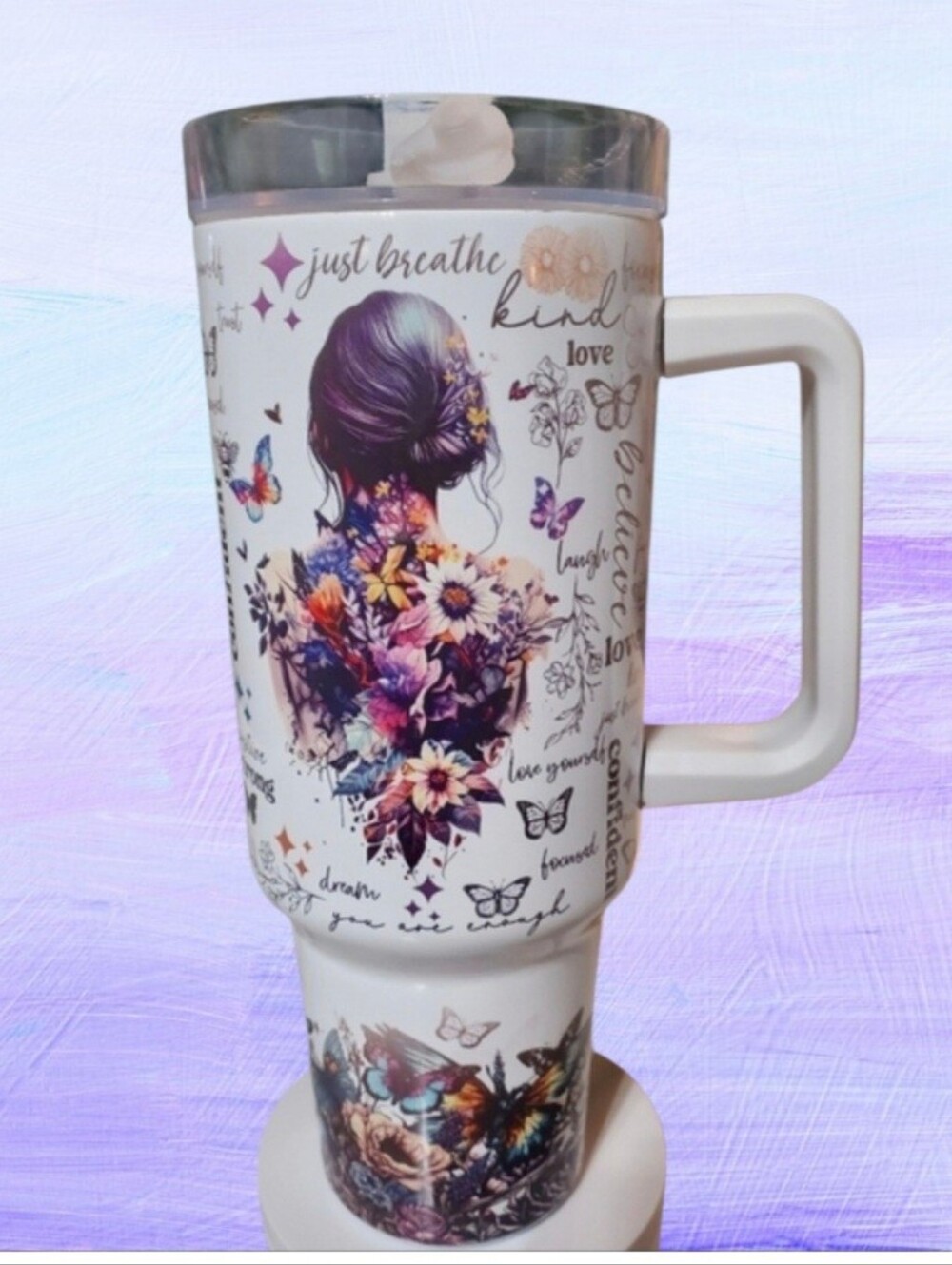 You Are Enough Motivational 40oz Traveler Tumbler